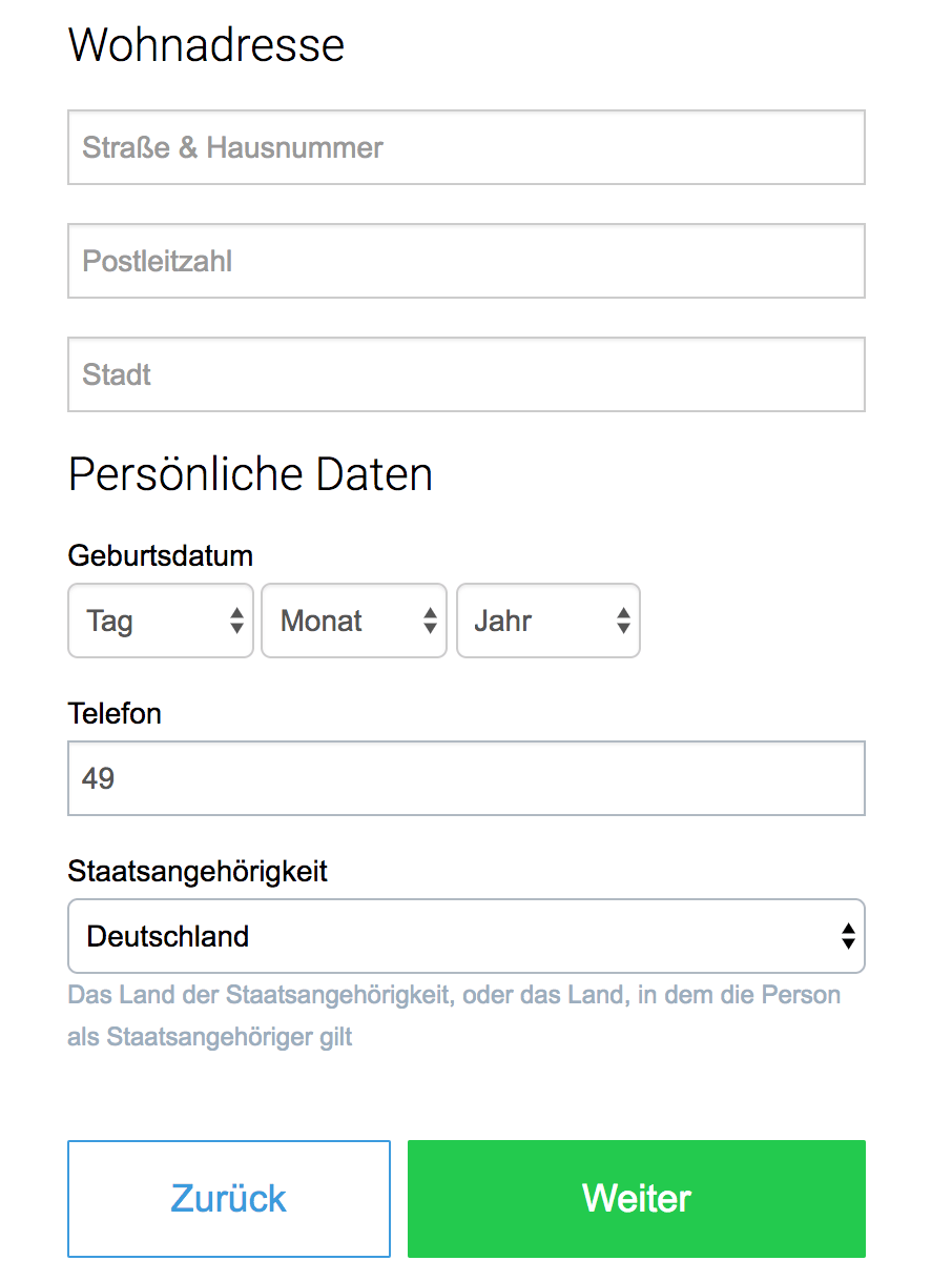 FxPro Konto eröffnen - Schritt 2