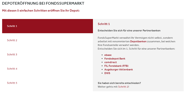FondsSuperMarkt Depoteröffnung