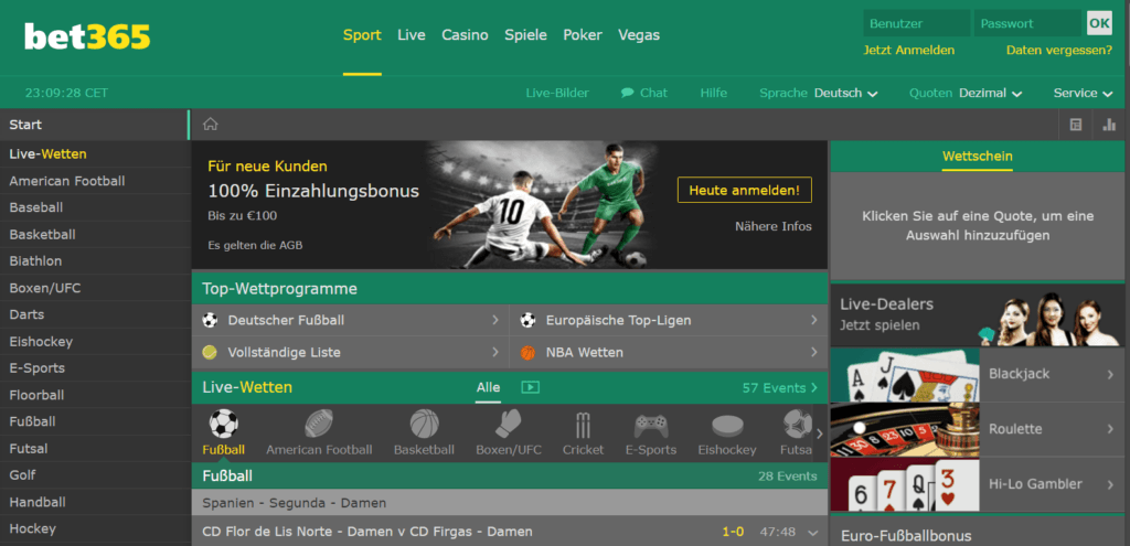 bet365 Sportwetten