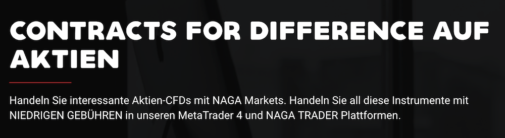 NAGA Trader CFD-Handel auf Aktien