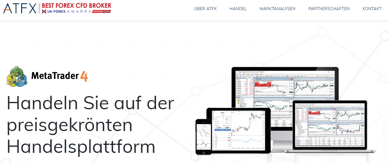Bei ATFX steht Ihnen der Meta 4 Trader zur Verfügung