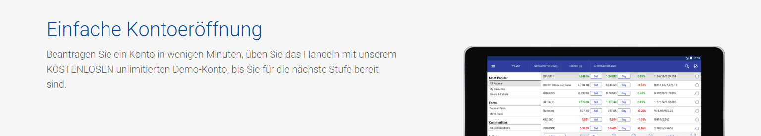 Starten Sie mit einem Demokonto in den Handel mit Plus500