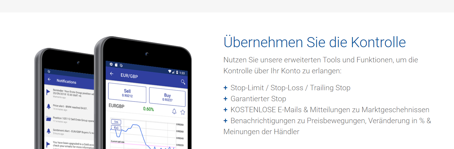 Plus500 hält nützliche Tools für seine Kunden bereit