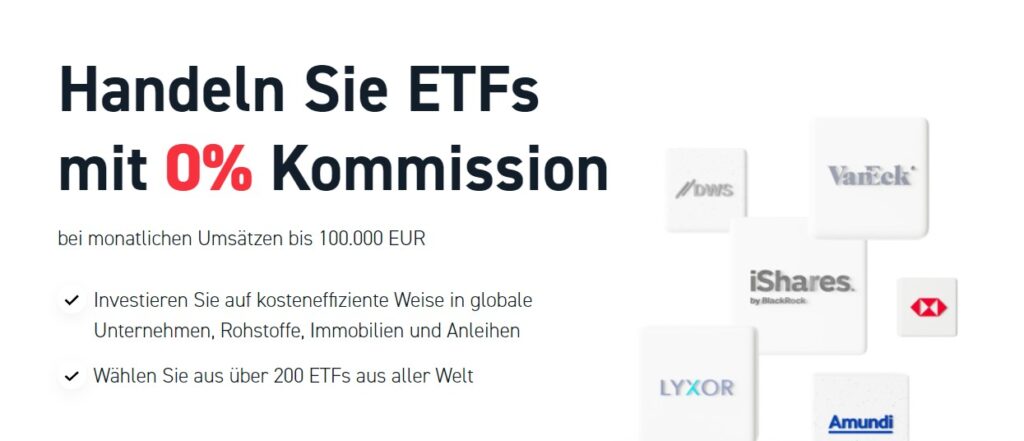 Mit XTB auch ETFs mit 0% Kommission handeln
