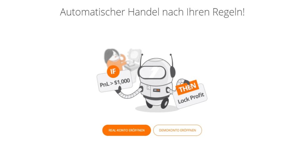 Mit dem Automator können Sie Ihre eigenen regeln bei Zulutrade erstellen
