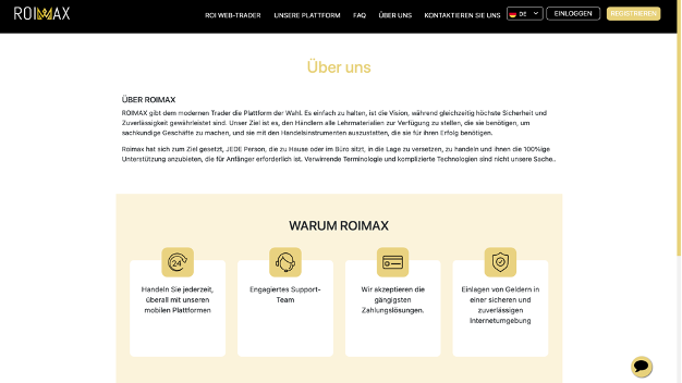 Roimax Webseite